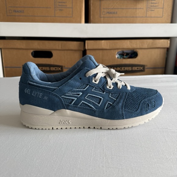 ASICS Gel-Lyte III OG Mens 8 Light Indigo Smoke Grey 1201A383-400 Running main image 7